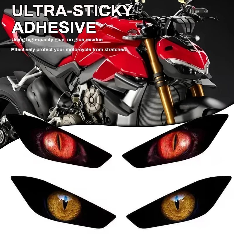 Motorcycle Headlight Sticker For Ducati Streetfighter V4 V4S 2023 2024 V4 Head Light Pegatinas Guard Head Light Protection