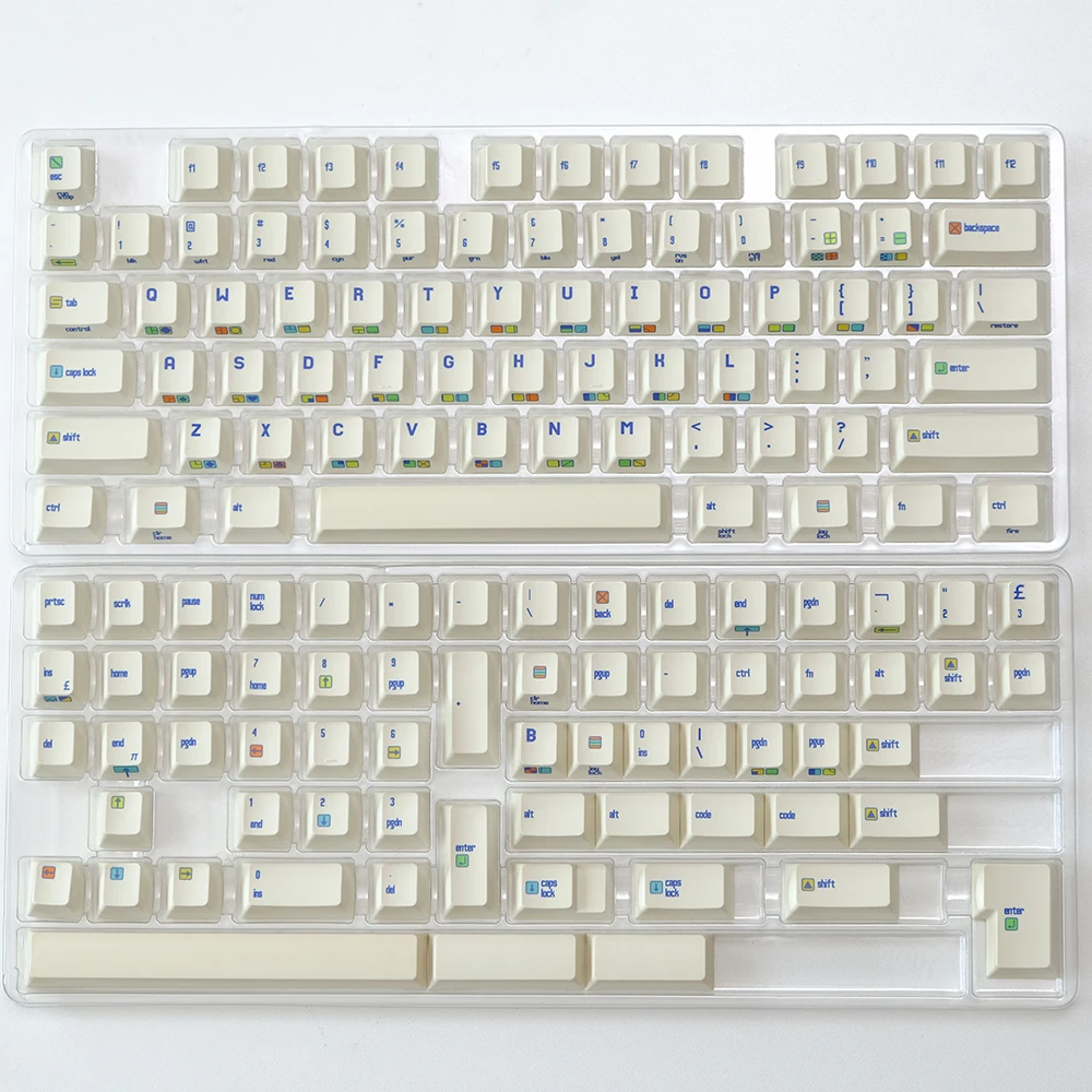 ความสูงเดิมด้านข้างแกะสลักระเหิด C64R2 บุคลิกภาพ retro keycap แป้นพิมพ์ 68/75/84/104