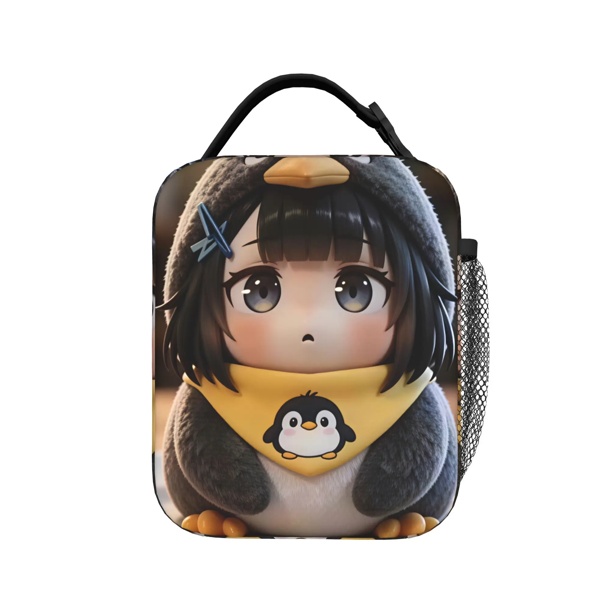 Gugu Gaga Penguin  Lunch Bag  Fashion Lunch Box School Convenient Thermal Lunch Bags For Women Waterproof Custom Cooler Bag