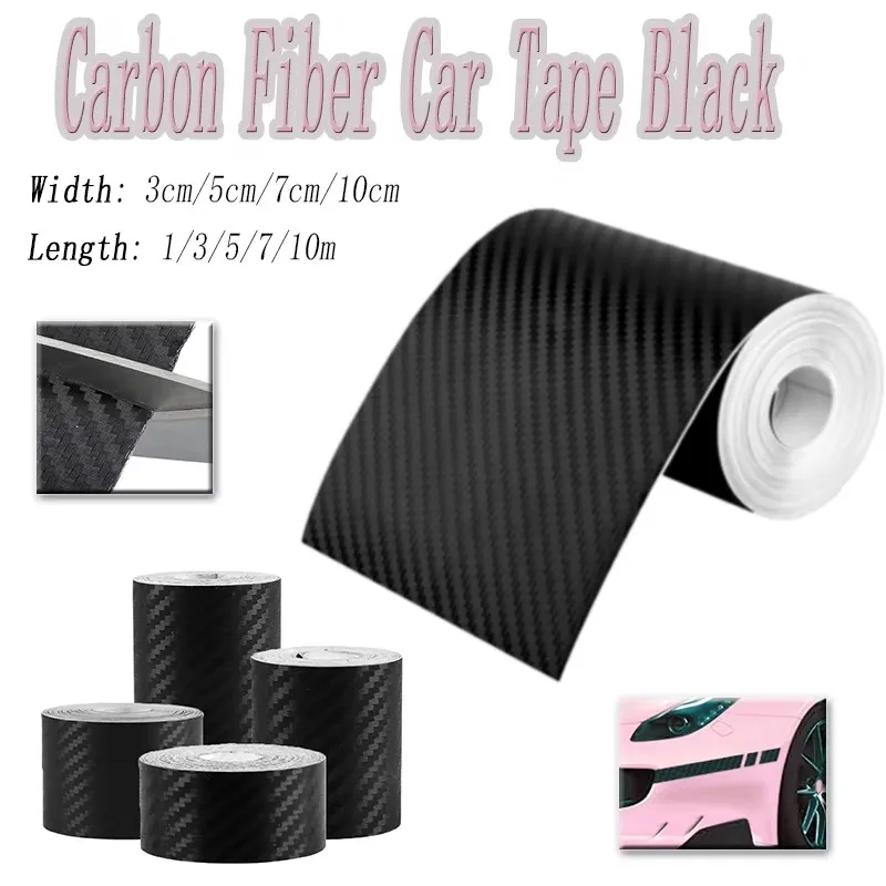 

1/2 шт., защита края двери автомобиля, лента против царапин, виниловая пленка из углеродного волокна, универсальная защитная полоса для бокового зеркала, водонепроницаемая автомобильная пленка