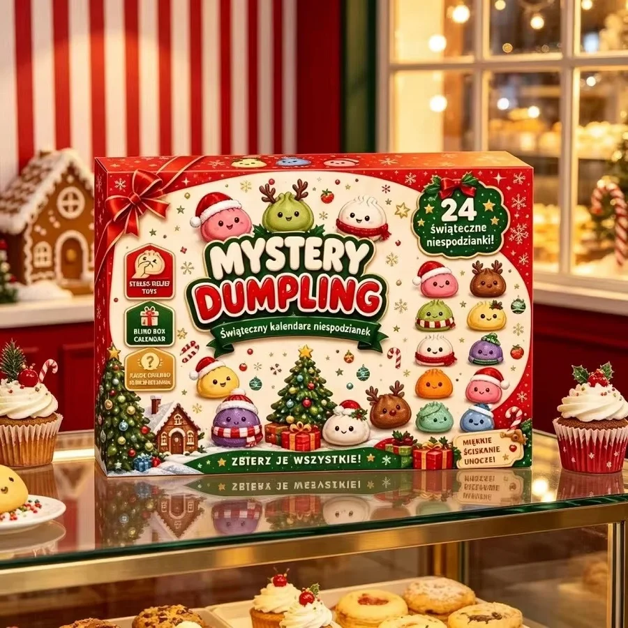24‑Day 2027 Christmas/* Dumpling Squishy Advent Calendar* Halloween Surprise Squishies Blind Box Slow Rebound Squeeze Gift Toy
