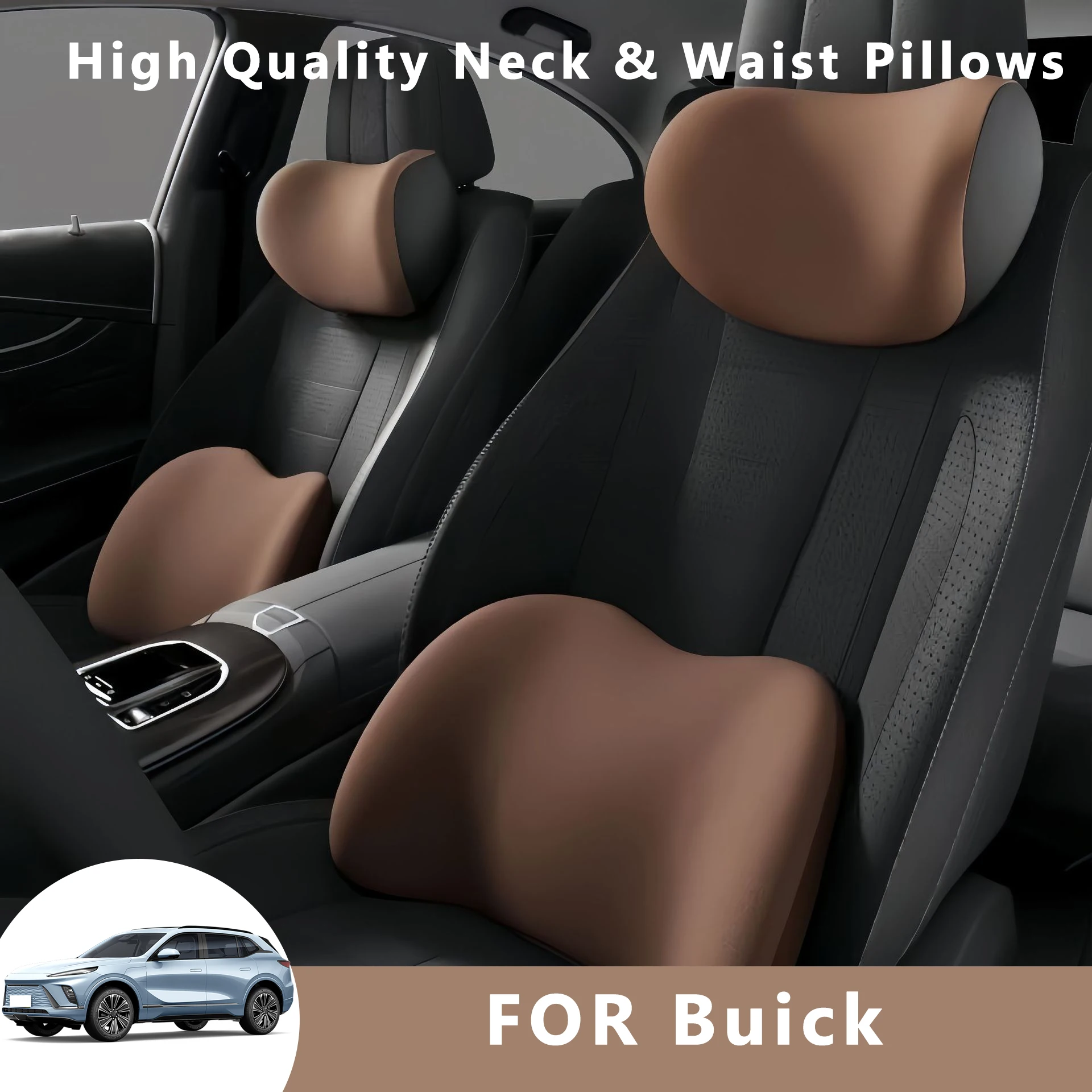 

Car Neck Pillow Protector Auto Seat Headrest Soft Waist Cushion Neck Cushion Backrest Lumbar Support for Buick ELECTRA E4 E5