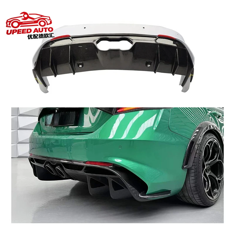 

Suitable for Alfa Romeo Giulia Quadrifoglio Upgrade GTA New Dry Carbon Fiber Auto Car Parts Rear Lip Bumper Spoiler Diffuser