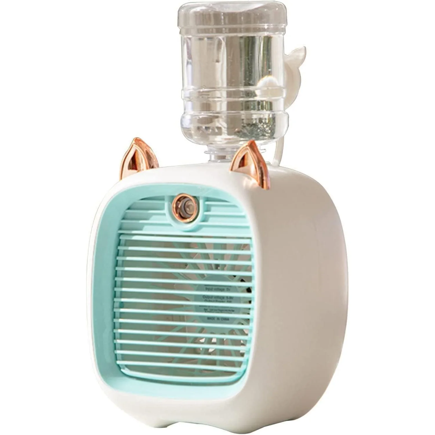 พัดลมเครื่องปรับอากาศแบบพกพา พัดลมเครื่องปรับอากาศระบายความร้อนด้วยน้ําขนาดเล็ก ชาร์จ USB เครื่องทําความเย็นแบบระเหยเป็นมิตรกับสิ่งแวดล้อมพร้อม S