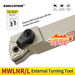 1PC MWLNR/L1616H08H MWLNR/L2020K08H MWLNR/L2525M08H External Turning Toolholder CNC Lathe Cutter For WNMG Carbide Insert Blade