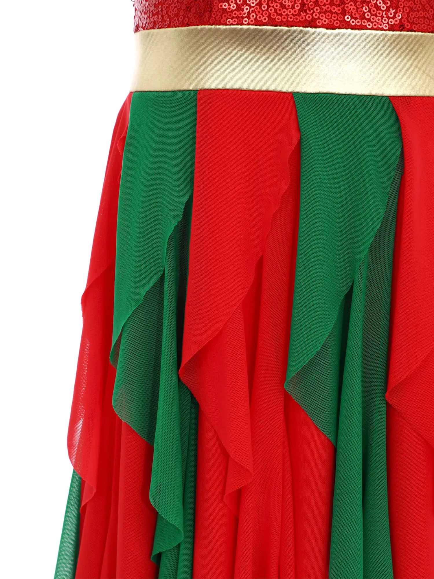 Maillot de danse de Ballet de noël pour enfants filles, justaucorps de patinage artistique, Tutu en maille, robe de Cosplay du père noël, Costume de spectacle