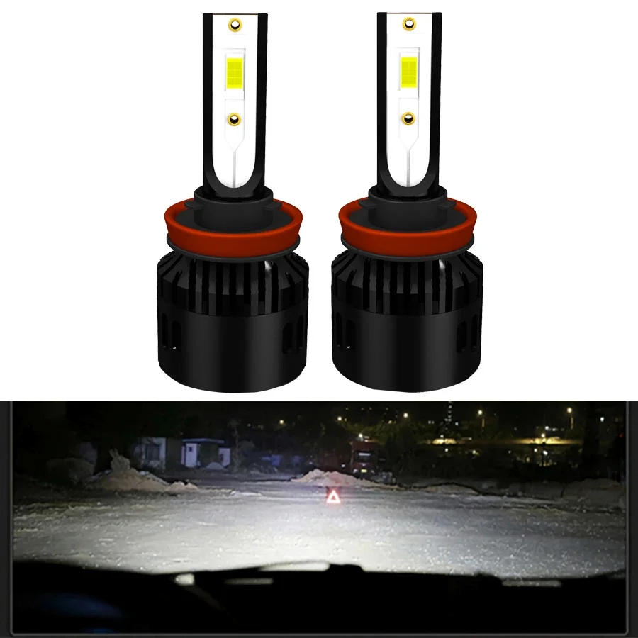 2Pcs H7 LED Headlight Bulbs 20000LM H4 H1 H11 9005 9006 CSP Chip 6500K White Car LED Headlamps Auto Fog Lights Super Bright
