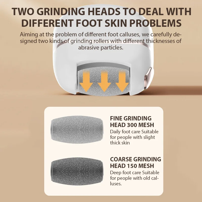 Broyeur électrique pour les pieds, Rechargeable, dissolvant de peau morte, épurateur de pieds, callosités, pédicure, lime sèche et craquelée, réparation de soins des pieds
