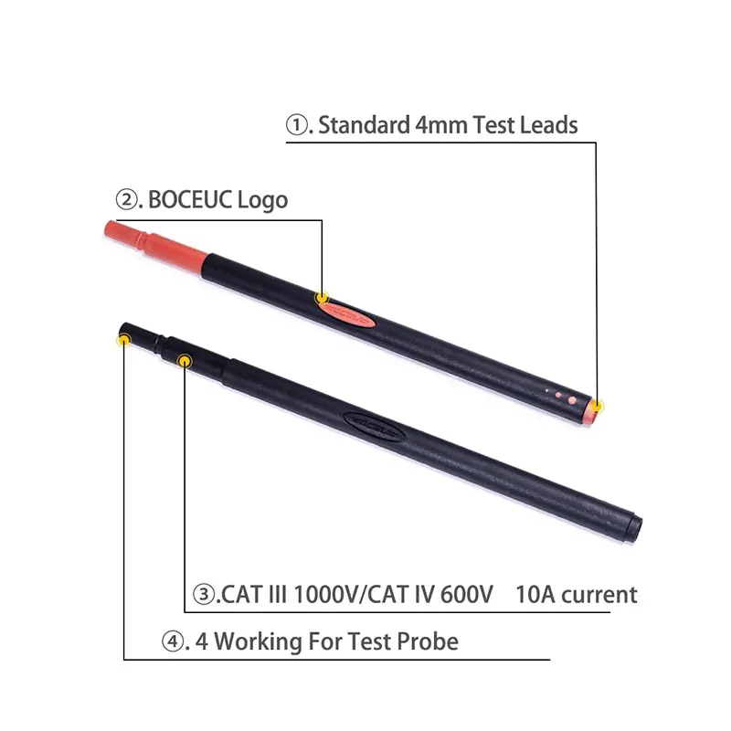 Puntali per multimetro Asta di prolunga per test sonda cavo applicabile agli accessori di test API universali da 4 mm