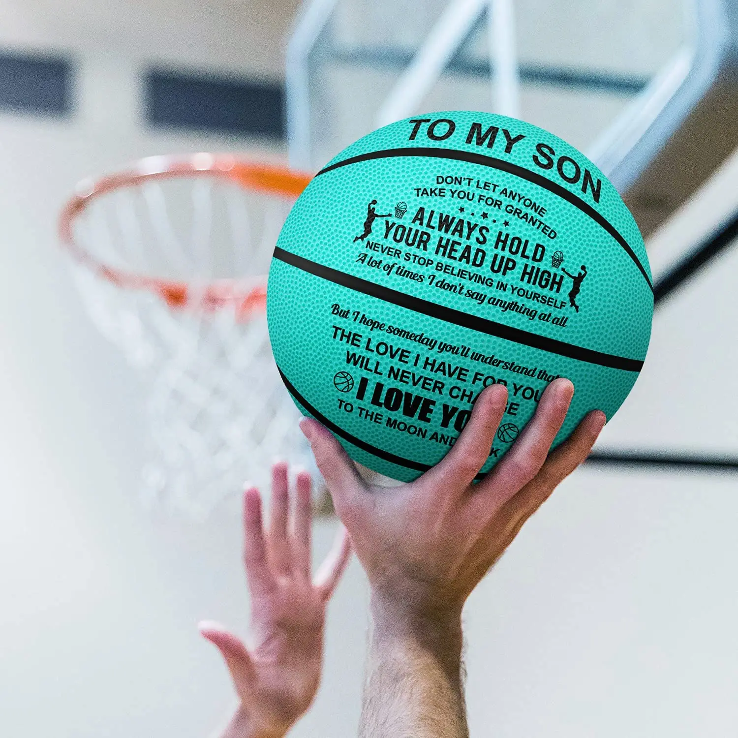 Basquete gravado personalizado para presentes, Basquete interno e exterior, Natal e presentes de aniversário, novo, tamanho 7