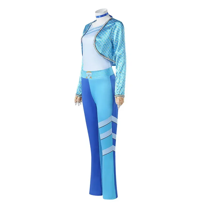 

asdh8@Women Female Chloe Cosplay The Rise of Red Costume Movie Descendants Roleplay Shirt Pants Outfits Halloween Carnival Party