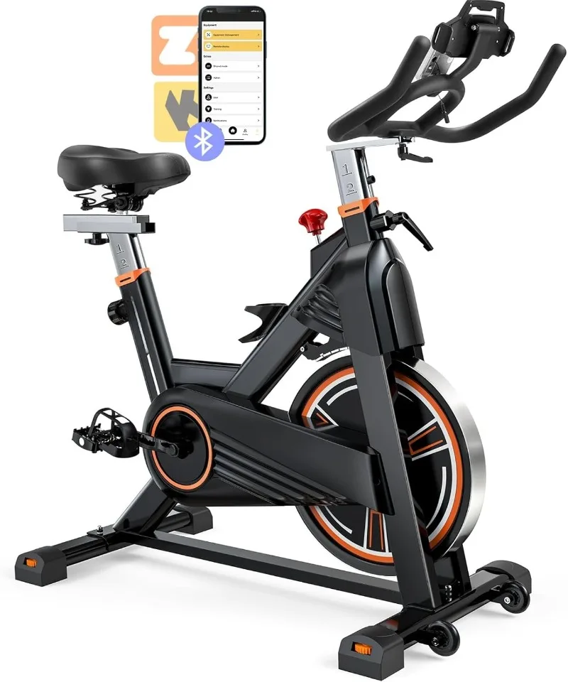 

PRO Magnetic Exercise Bike 350 lbs Weight Capacity - Indoor Cycling Bike Stationary with Comfortable Seat Cushion, Silent