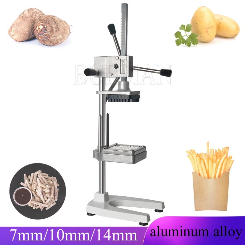 Standing Home French  Strip Cutter Chopper  Machine Making Tool Potato Cut Fries 3 Sizes Blades