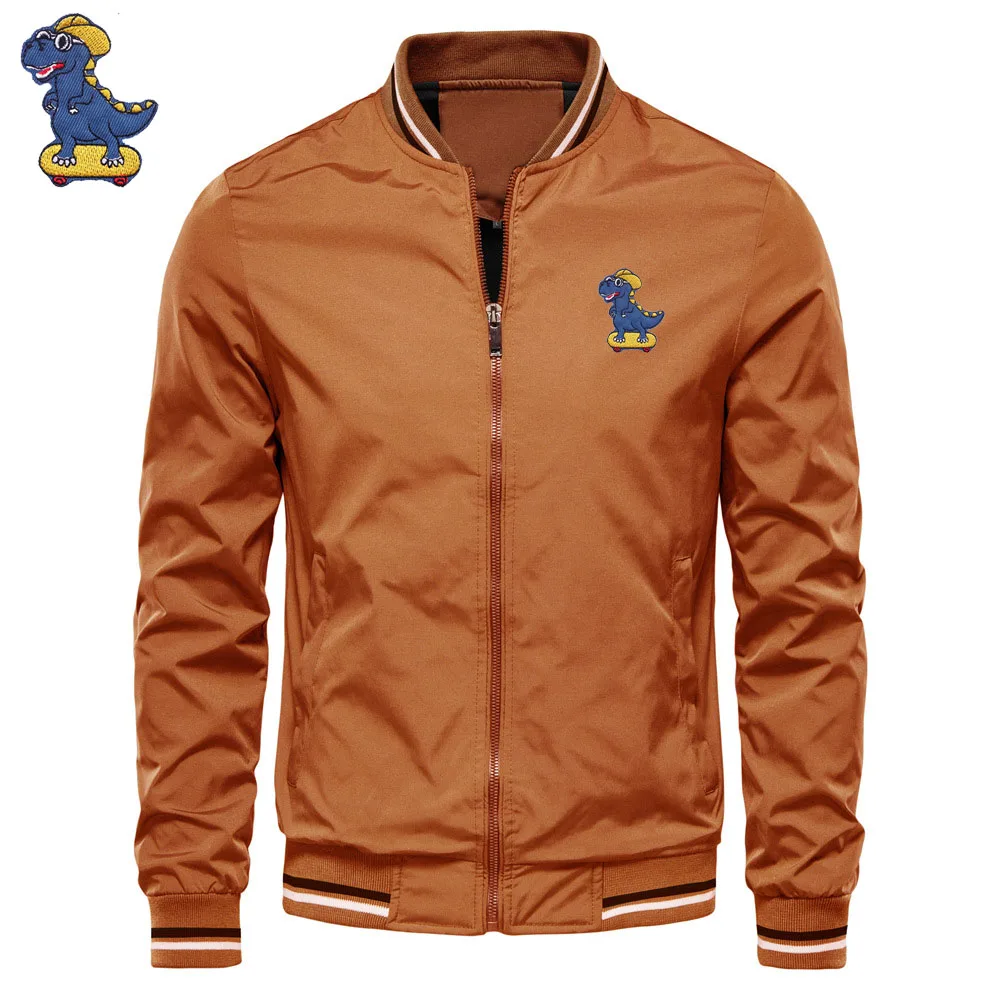 2023 Men's baseball jacket Outdoor sports jacket Dinosaur Embroidery hip hop men's jacket Spring autumn windproof men's clothing