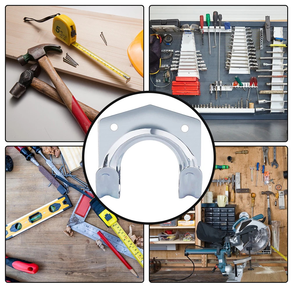 

Набор из 5 металлических крючков-держателей с винтами, универсальные двойные крючки для дома, сада, кухни, гаража, для инструментов