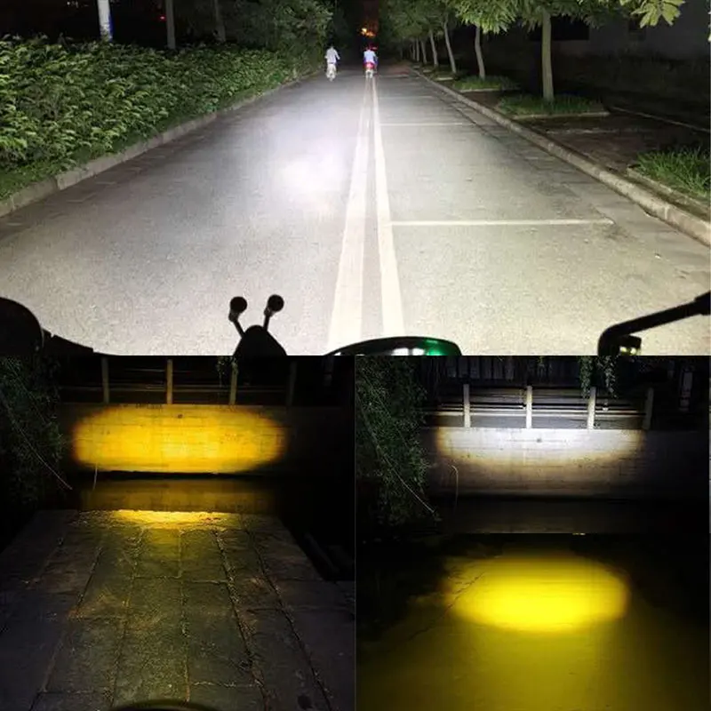 1X H6 P15D Led Moto H6M LED Motorcycle Headlight Bulbs Lens White Yellow Lamp Fog Lamp Motorcycle Headlights High/Low Beam Bulb