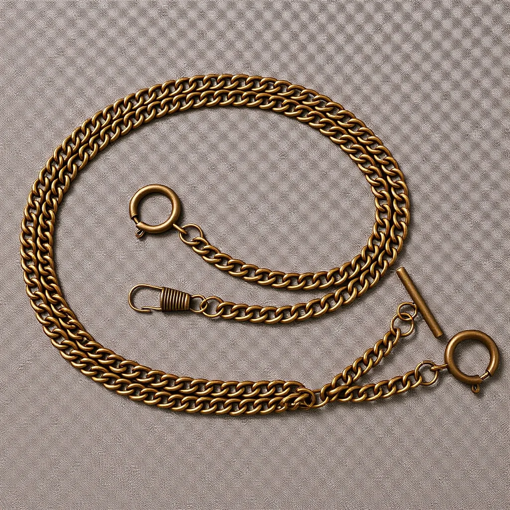 Pocket Chain For Men Round Buckle Hanging Chain For Watch Vest Jeans Wallet Decor Clothing Accessory Pocket Watch Chains