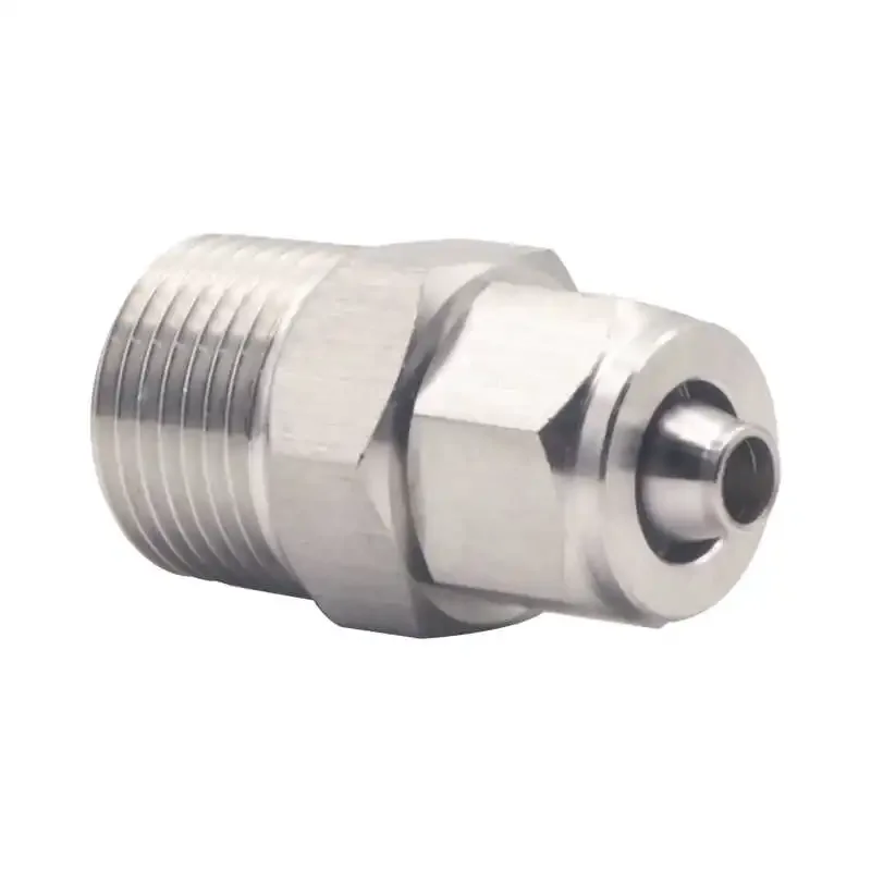 Stainless steel quick screw through connector PC pneumatic quick tracheal thread through 6/10/12/8-1/2/3/4 points