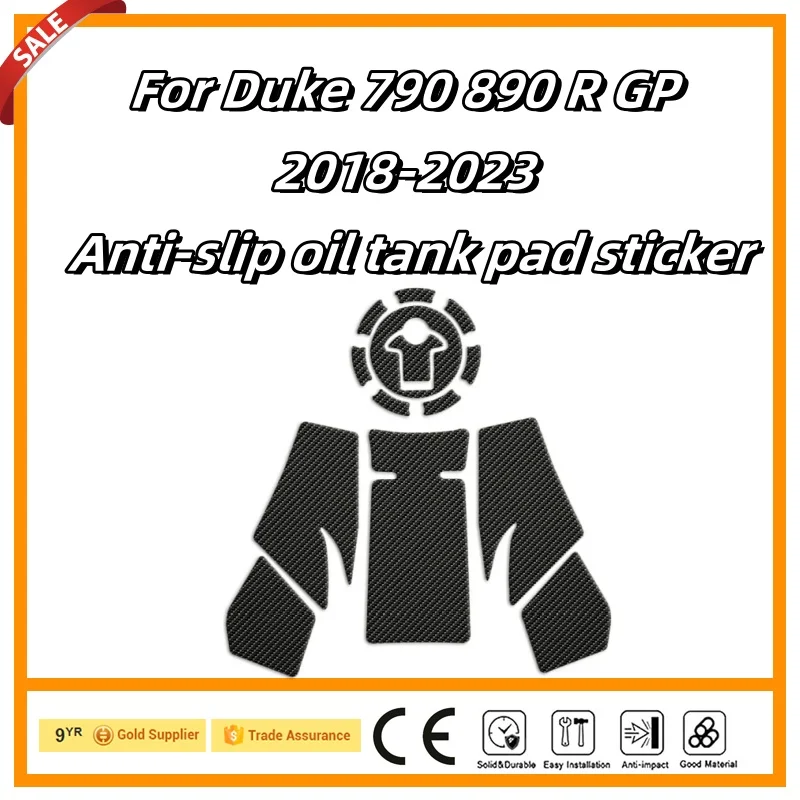 

For Duke 790 890 R GP 2018 to 2023 Motorcycle Tank Traction Pad Anti Slip Sticker Gas Knee Grip Protector