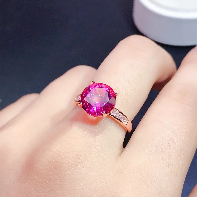 

Natural pink topaz ring large size 925 Sterling Silver women's party beautiful color