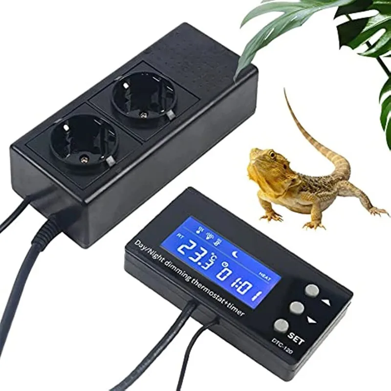 

Digital LCD Reptile Terrarium Switch Aquarium Temperature Pet Cooling and Heating Automatic Conversion Split Power Strip TC-120