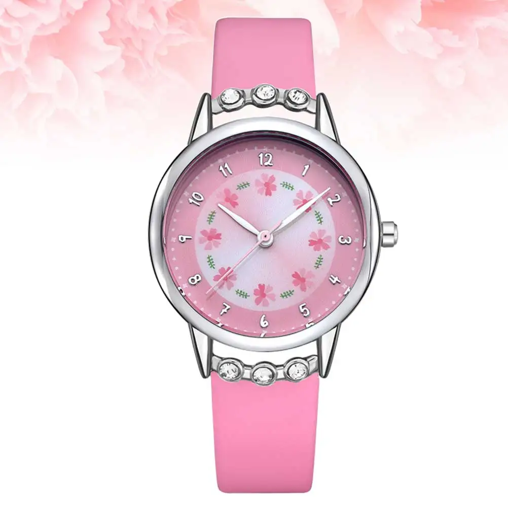 Waterproof Quartz Watch Watches for Girls Fashion Cartoon Pink Pupils