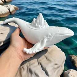 24cm Big Whale Storage Box Mold Candle Vessel Plant Pot Concrete Silicone Mold Cute Turtle Plaster Epoxy Resin Mould