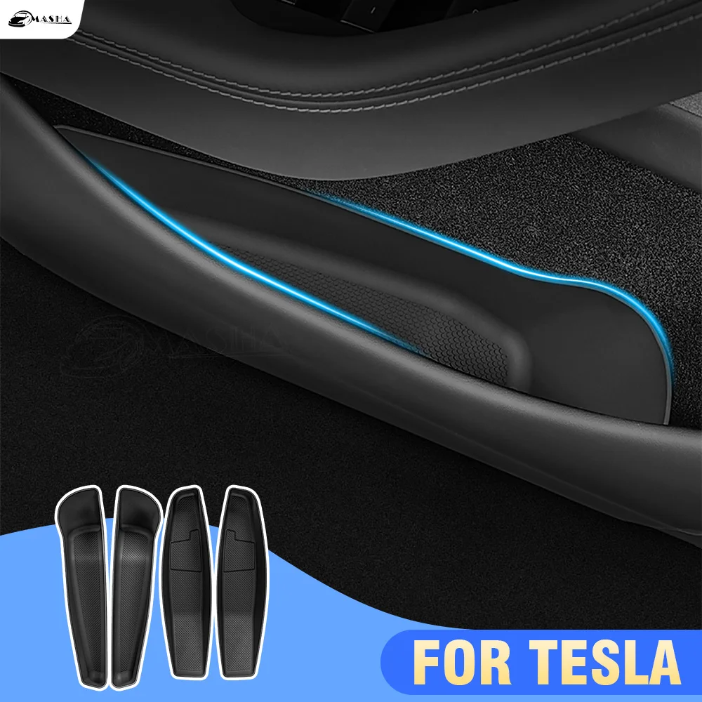 

Для 2025 2026 модели Y Juniper, боковая коробка для хранения дверей, боковой карман, органайзер, лоток, водонепроницаемый TPE, передний и задний слот, карманные вкладыши