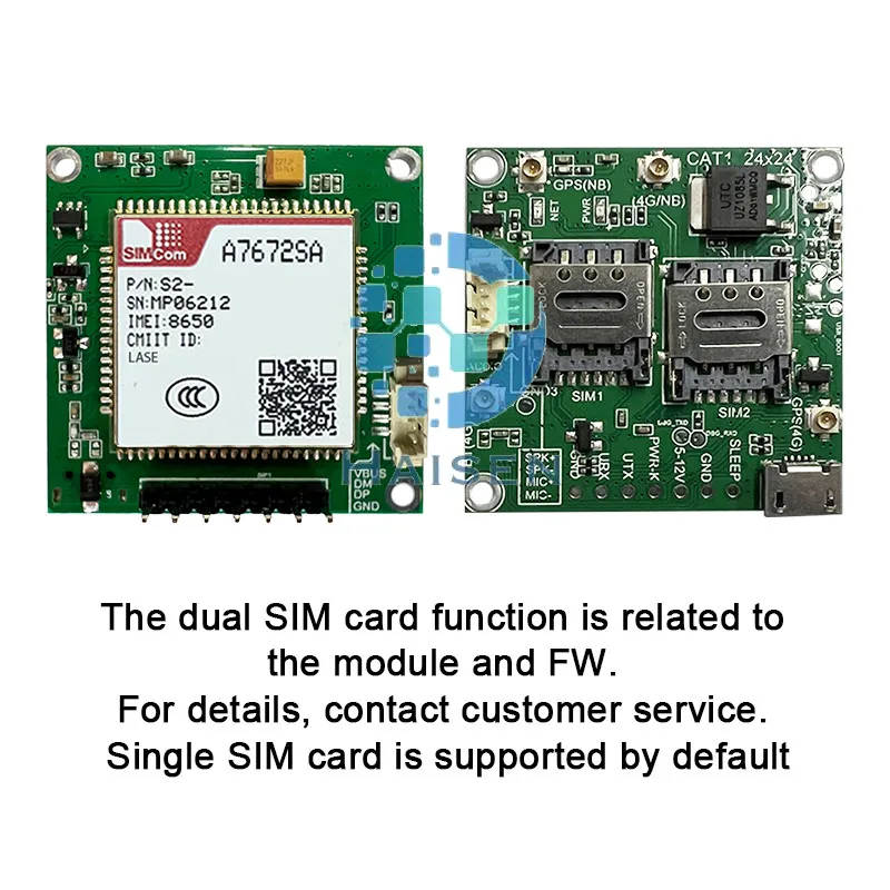 HAISEN SIMCOM A7672SA-FASE Core Board A7672SA-FASE Development Board LTE CAT1 4G+2G+Voice+BT+GNSS A7672