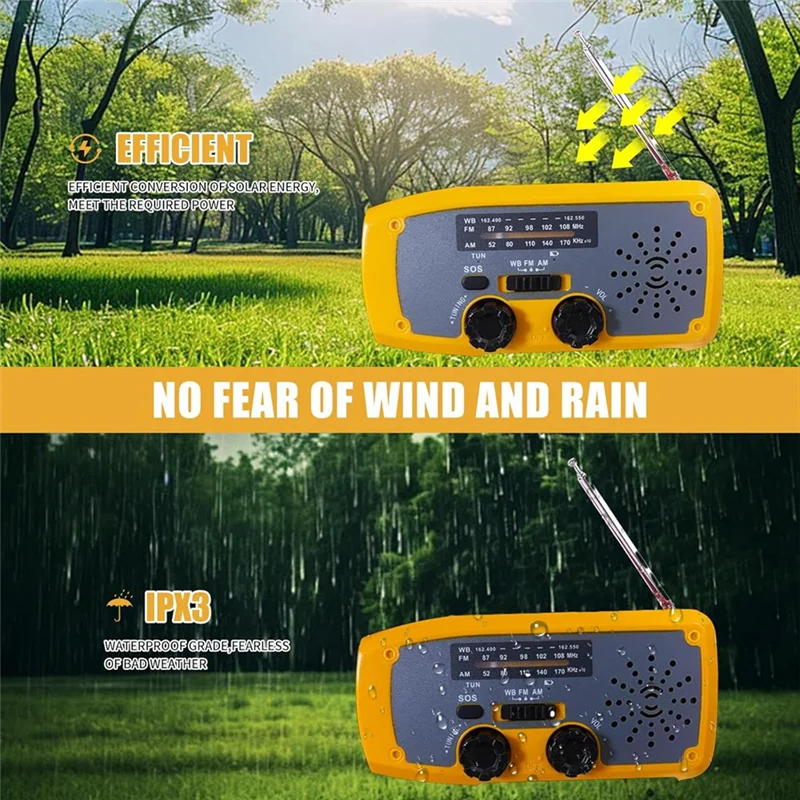 Solar Hand Crank Ra… - image