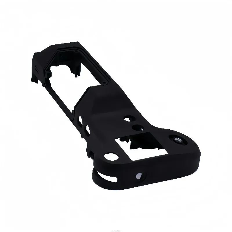 

Custom CNC Machined Black Plastic Structural Frame Component With Multi Functional Cutouts and Mounting Holes