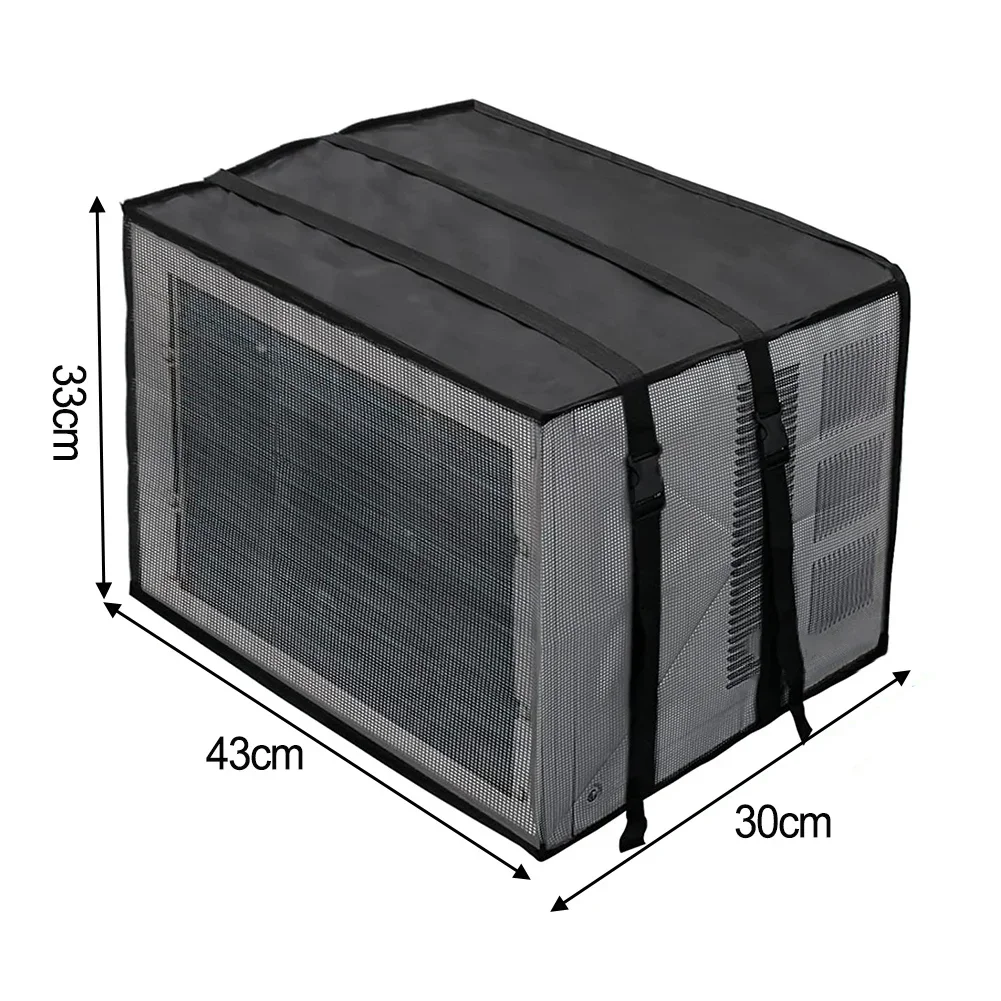 窓用エアコン用屋外メッシュカバー-調節可能なストラップで日光やほこりから保護-各種サイズあり