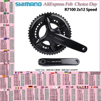 Platos y bielas Shimano 105 R7100 2x12S 50-34T/52-36T doble plato 165mm/170mm/172,5mm/175mm para bicicleta de carretera