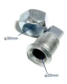 تنطبق على أجزاء الملحقات، مسامير إطارات عجلة الرافعة الشوكية، محور المحور الأمامي، مسمار هيلي @ النوع 10t Mnm-1350