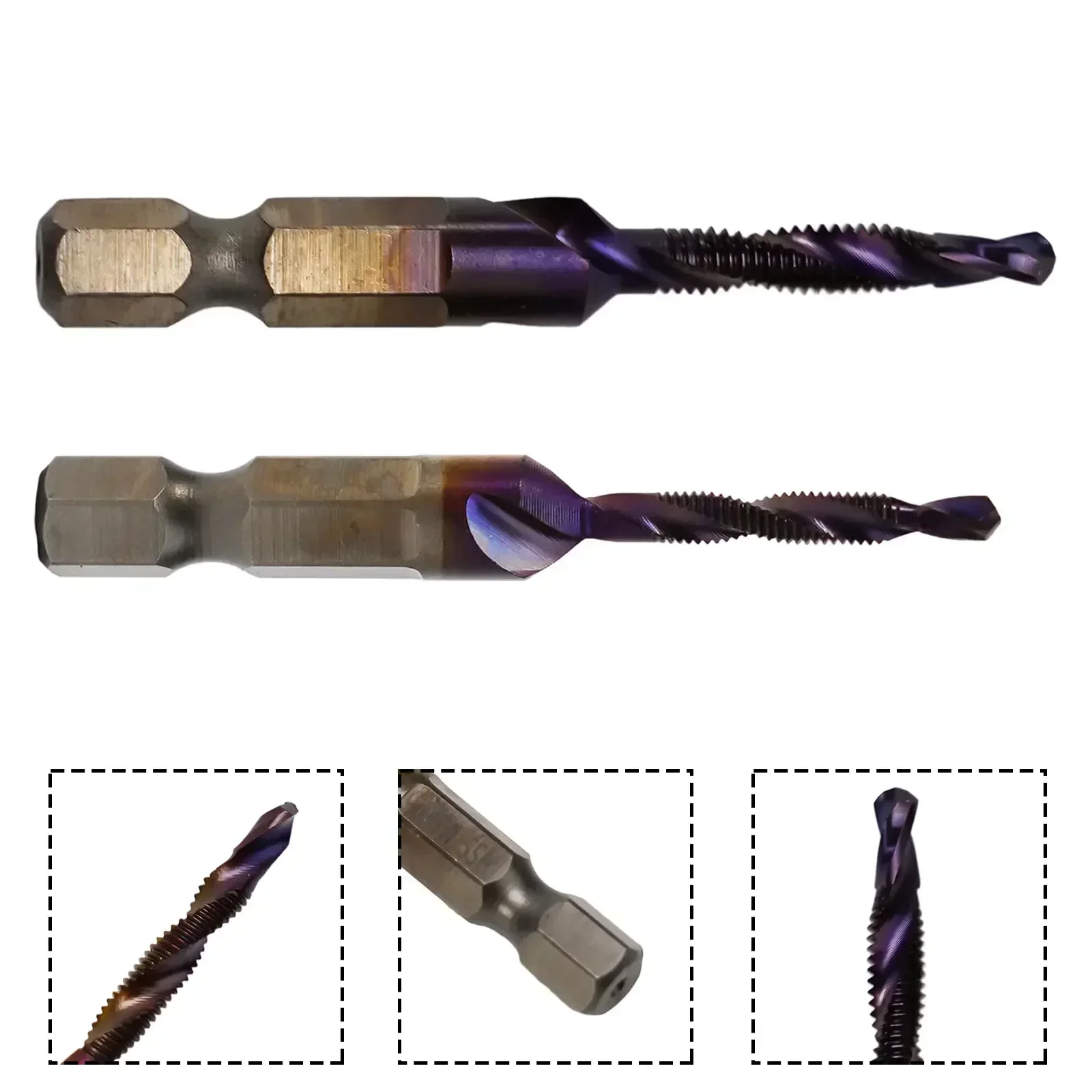 Jeu de forets Robinet Foret Hex Shank HSS Vis Bit Vis Machine Composé Robinet M3-M10 Outil À Main