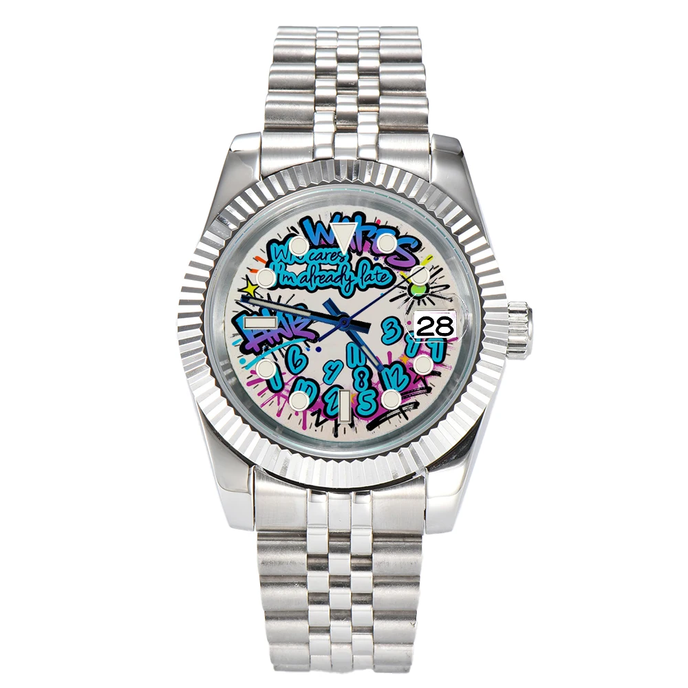 Graffiti Luxury Watch with NH35 Movement, Waterproof