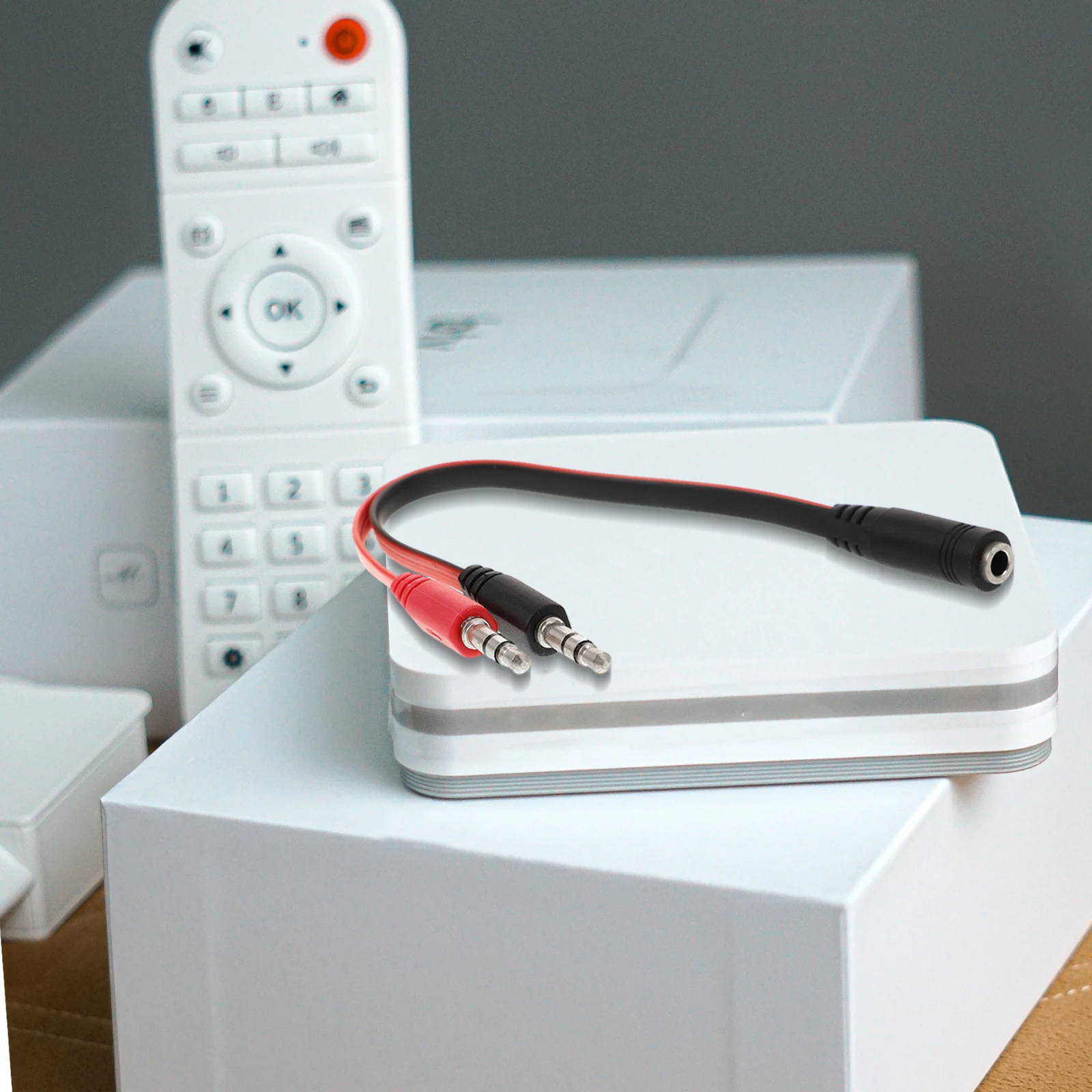 

3.5mm Audio Splitter Cable Headphone Splitter Male Mic Adapter for Headset Sharing Mic Extension Cable Speaker Wire Auxiliary