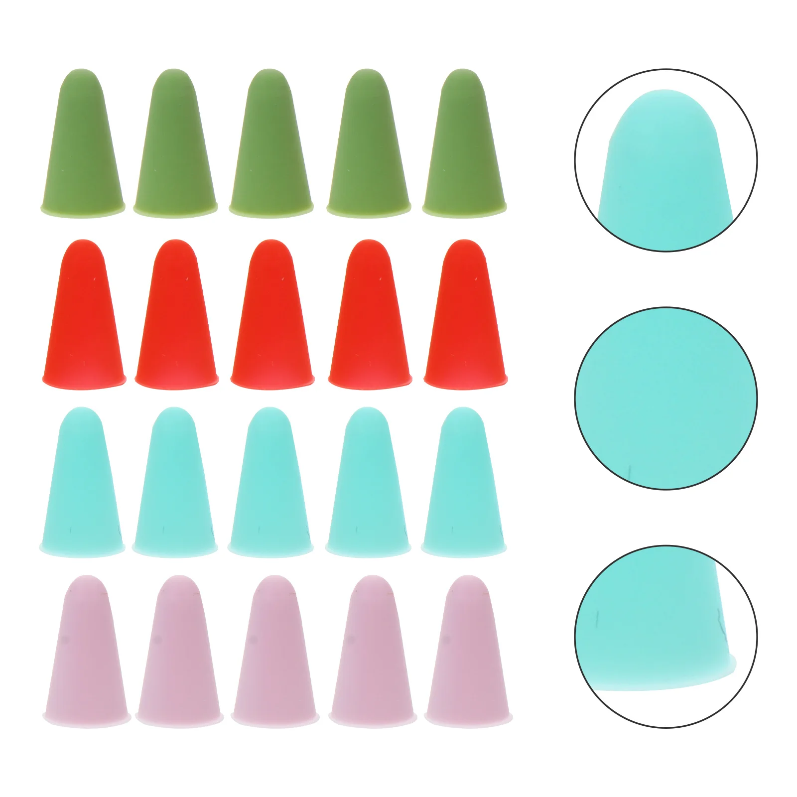 غطاء سيليكون للأكمام لقلم الرصاص 1 2 لون عشوائي يعزز دقة الرسم والكتابة وحماية متينة #4