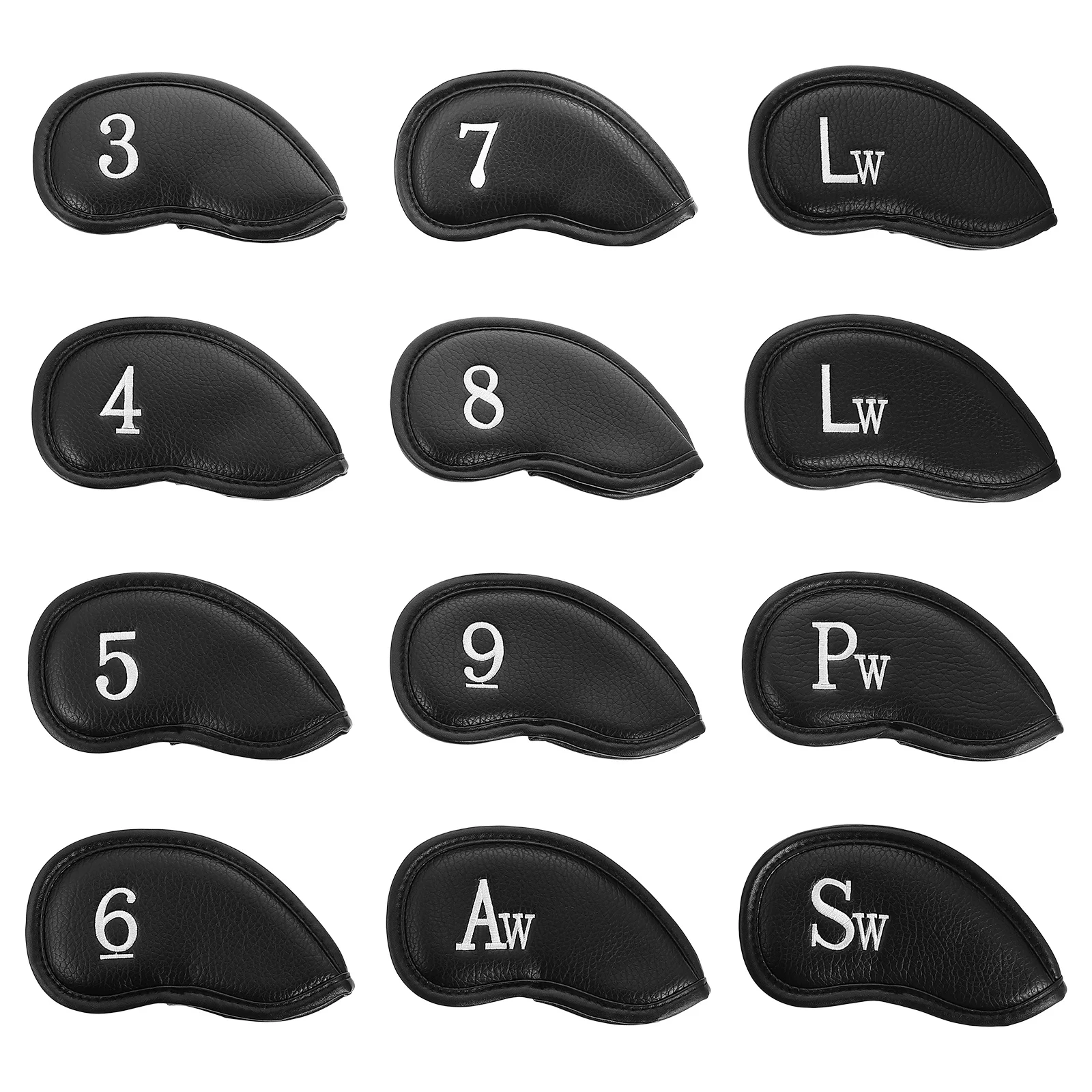 12 قطعة أغطية رأس مضرب الغولف بولي Litchi الملمس حماية متينة لعظة مطرقة شكل قضيب كم ملحقات الغولف #2