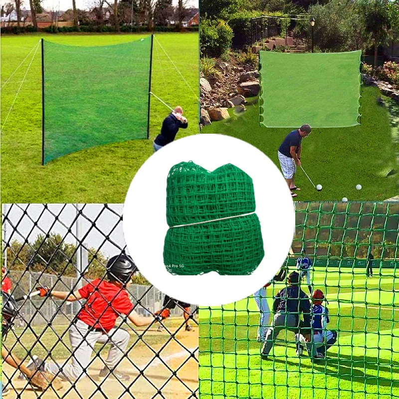 Indoor and Outdoor Golf Practice Net, Training Area Enclosure Net, Black Knotless Golf and Baseball Net