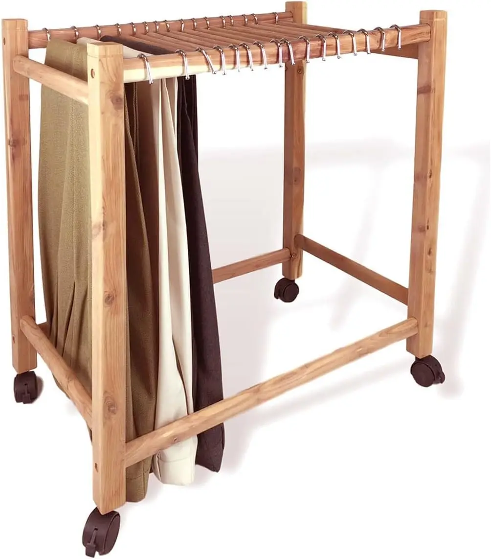 Aromatic Red Cedar Pant Trolley/Trouser Rack (Regular Size 16 Rods)