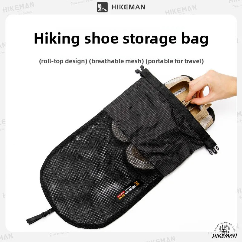 حقيبة سفر للأحذية المقاومة للماء من HIKEMAN Dyneema - حقيبة تنظيم محمولة مقاومة للغبار لملحقات الحقائب الخارجية