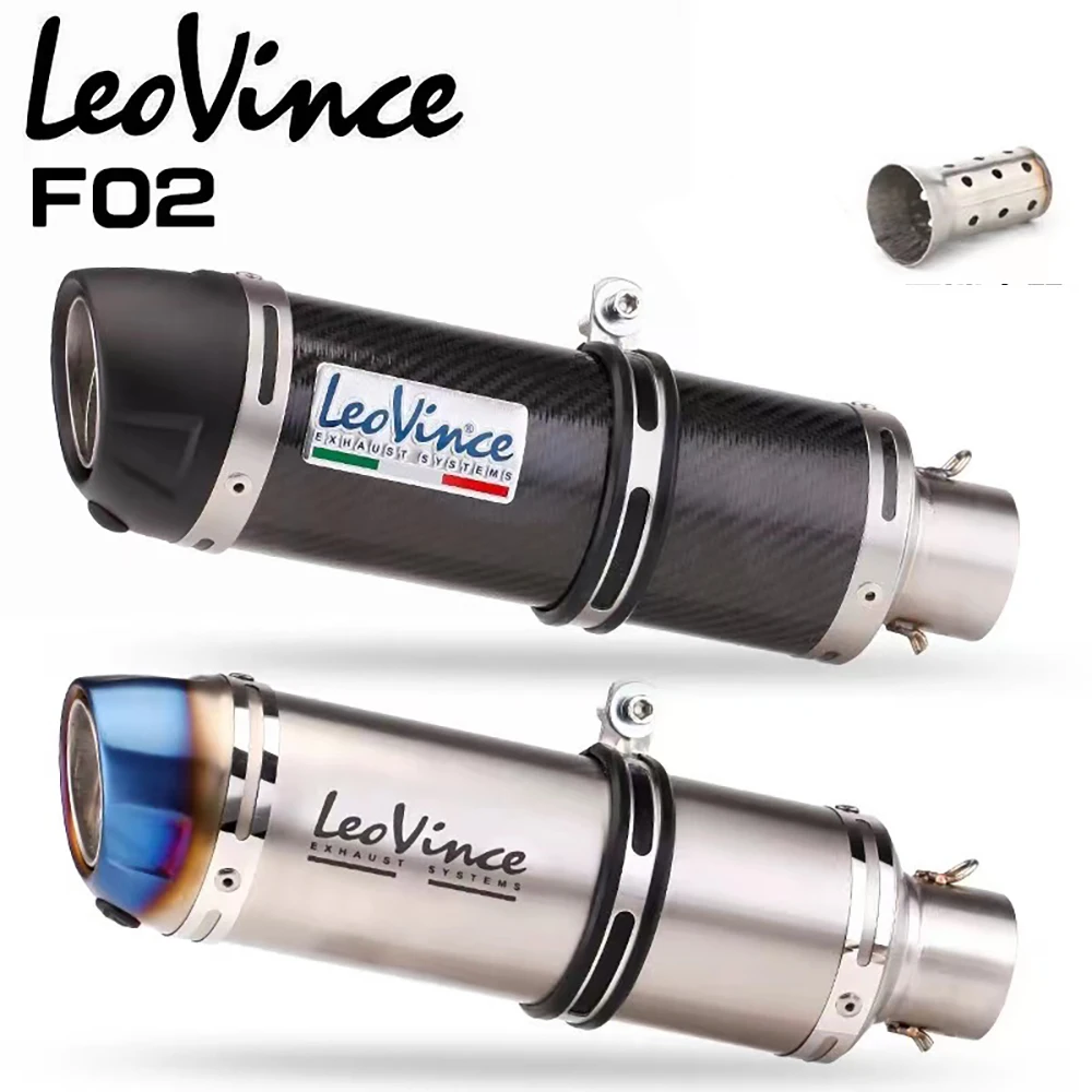 LeoVince-silenciador de Escape para motocicleta, tubo de Escape de 51mm con DB Killer para Z1000, Z900, GSR600, FZ6N, R1, R6, R3