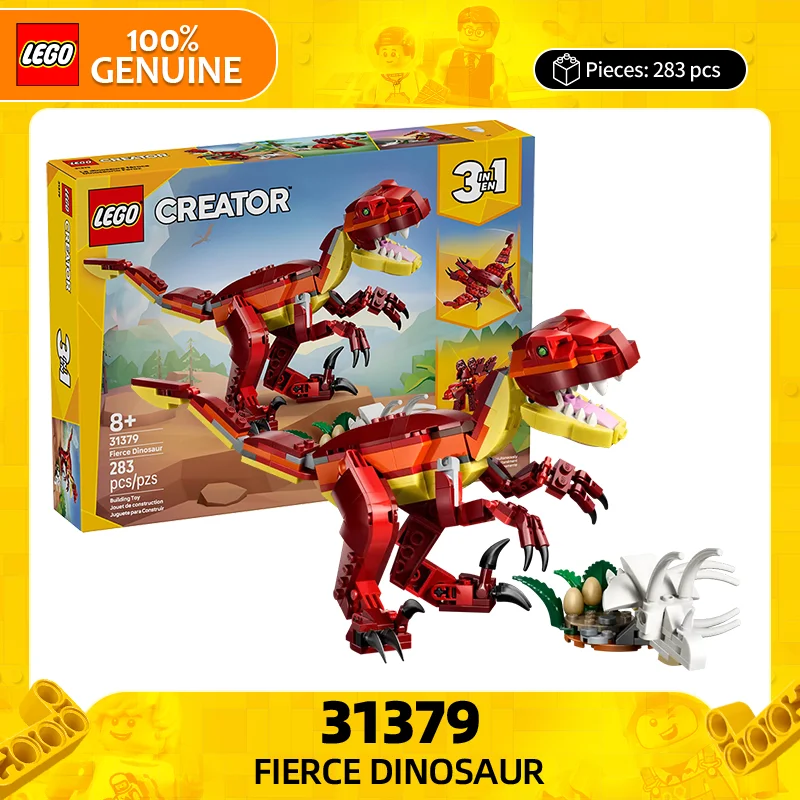 

Lego Creative универсальная серия 31379 жестокий динозавр для мальчиков и девочек, строительные блоки, игрушка в подарок