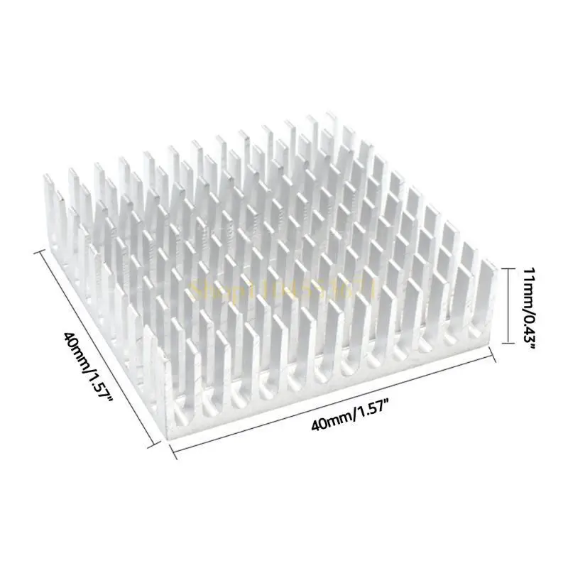 أفضل بائع مشعاع بالوعة الحرارة من الألومنيوم 40x40x11 مللي متر أنودة سوداء مع وسادة حرارية 4 قطعة/الحزمة #6
