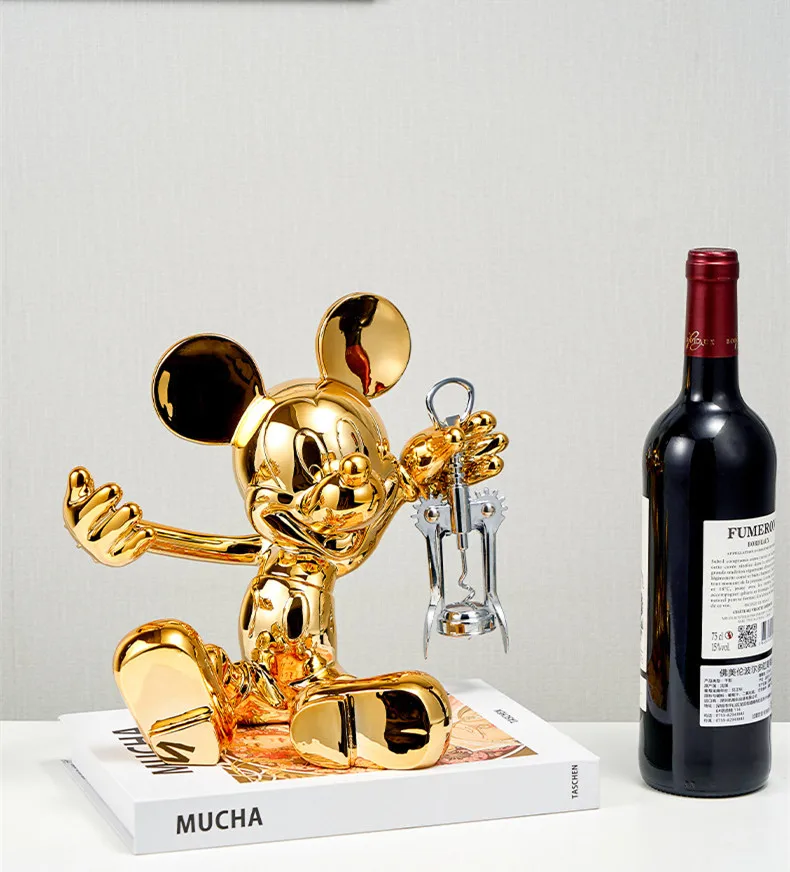 [Grappig] Anime Disney Mickey Mouse Rode wijnrek Action figure speelgoed standbeeld collectie model woondecoratie kinderen verjaardagscadeau