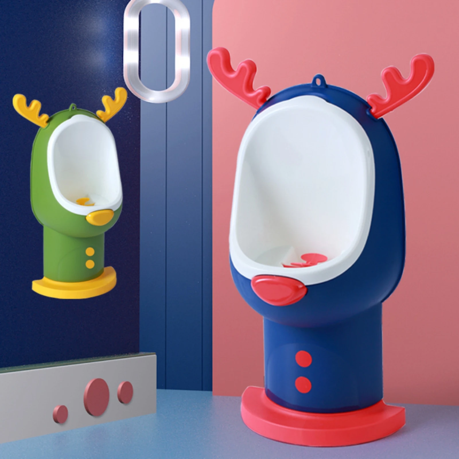 Wall Mounted Kids Urinal Molded Plastic Wall-Hanging Urinal Children's Bathroom Gear Glossy