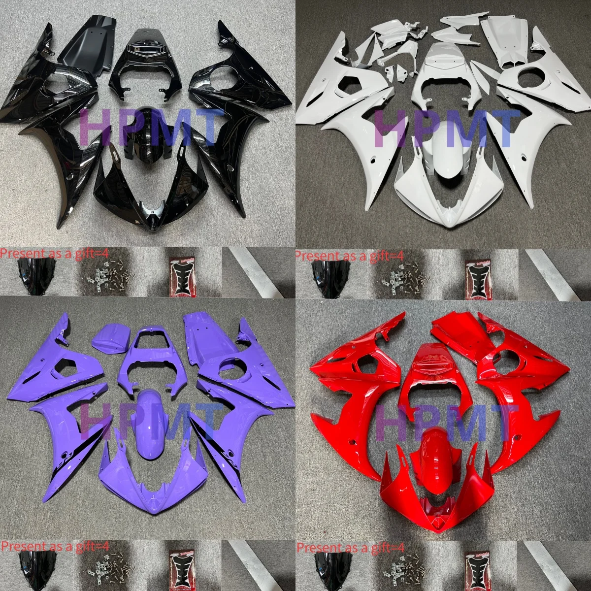 

Новый полный комплект обтекателей для мотоцикла ABS, подходит для YFZ-R6 2005 YZF-R6 2005, комплекты обтекателей для кузова