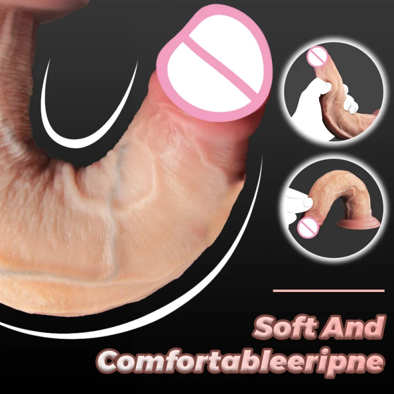 Realistic Skin Dildo For Women Soft Small Penis Dick Suction Cup Anal Plug Butt Plug Adult Vagina Masturbation Sex Toy for Women view 4