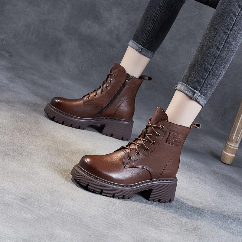 shoes fashion boots guangdong square ankle shorts plush rubber winter leather fashion women's boots boots ladies 2024 trend zm22